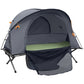 Outsunny Camping Tent Cot All in One Folding Tent Combo Portable Off-Ground Tent Shelter with Self-Inflating Air Mattress and Bag | The Comfy Couch Canada