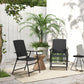 Outsunny 2PC Outdoor Wicker Dining Chairs Steel Frame Patio Furniture Black | The Comfy Couch Canada