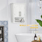 kleankin White Wall-Mounted Cabinet: Above Toilet Bathroom Storage Shelf Organizer for Tidy Living Spaces.