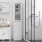 kleankin Tall Slim Bathroom Storage Cabinet: 3-Tier Shelf Drawer, Linen Tower, Free Standing Organizer, White | The Comfy Couch Canada
