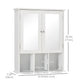 Kleankin White Wall Cabinet: Bathroom Mounted Mirror Medicine Cabinet with Double Doors & Storage Shelves | The Comfy Couch Canada