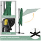 Outsunny Square Hanging Offset Patio Umbrella: 8&