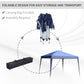 Outsunny 10x10ft Folding Pop Up Tent Outdoor Gazebo Canopy w/ Carrying Bag Blue.