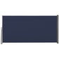 Outsunny 118"x63" Outdoor Retractable Privacy Screen Patio Side Awning Folding Divider UV Wind Resistant Dark Blue | The Comfy Couch Canada
