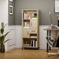 HOMCOM Wooden Elegance: 59" Freestanding Bookcase with Cabinets, Drawer, Open Shelves, Display Shelf for Home Office Organizer | The Comfy Couch Canada