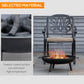 Outsunny 23" Round Outdoor Fire Pit, Portable Firepit Fireplace with Support Legs for Garden, Patio, Camping, Bonfire, Black | The Comfy Couch Canada