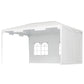 Outsunny 10x13ft Gazebo Party Tent Outdoor Canopy Garden Sun Shade w/Mesh Sidewalls, White | The Comfy Couch Canada