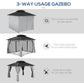 Outsunny Outdoor Hardtop Gazebo: 10&