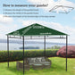 Outsunny Gazebo Canopy Replacement 9.84 x 9.84ft UV Protected Top Sun Shade Green | The Comfy Couch Canada