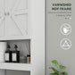 HOMCOM Over The Toilet Bathroom Cabinet Modern Above Toilet Storage Barn Doors Open Shelf White | The Comfy Couch Canada