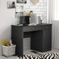 HOMCOM Computer Desk with Drawers Cabinet Adjustable Shelf Home Office Bedroom Compact Workstation Space Saving Design Black | The Comfy Couch Canada